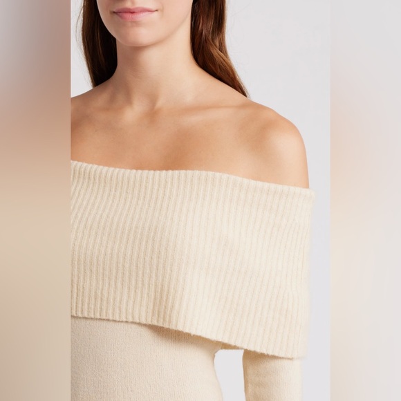 Moon River - Off The Shoulder Knit Dress (Size S) - Picture 7 of 12